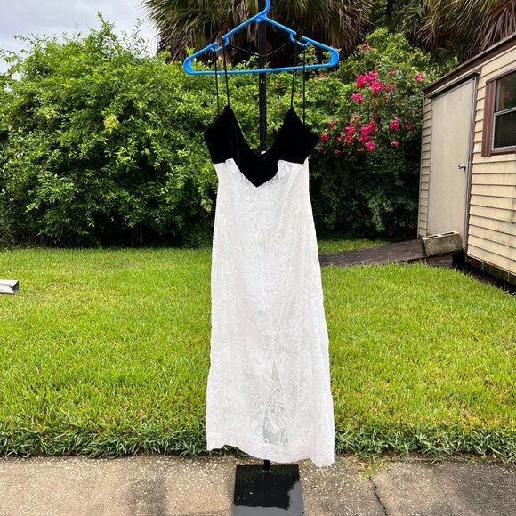 Intimately Free People Love All Day Sheer Velvet Burnout Slip Dress Size XS/S - Picture 3 of 9